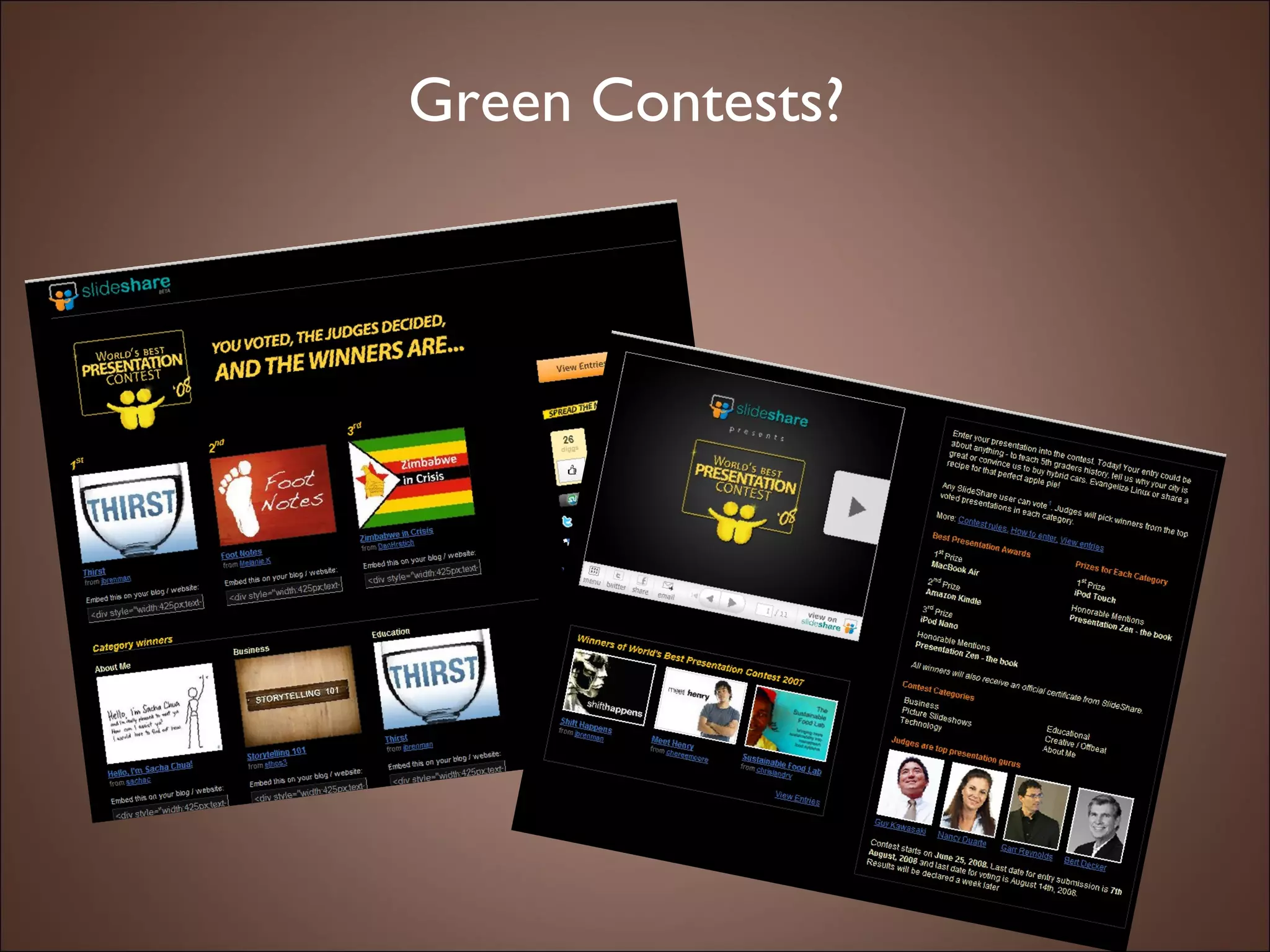 Green Contests?  