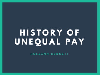 History of Unequal Pay of Women