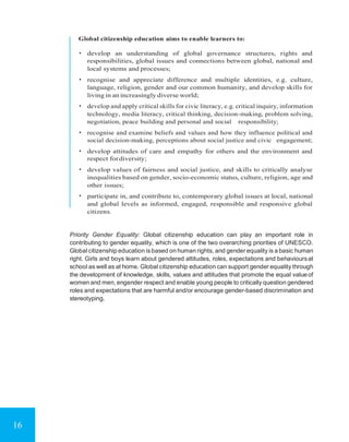 Global Citizenship Education TOPICS AND LEARNING OBJECTIVES | PDF