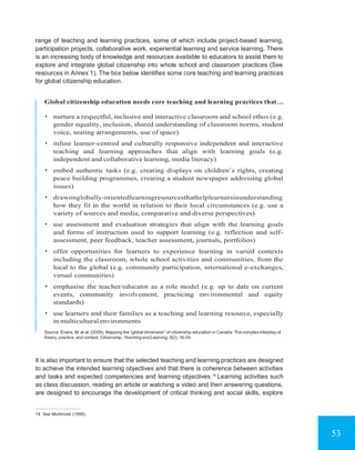 Global Citizenship Education TOPICS AND LEARNING OBJECTIVES | PDF