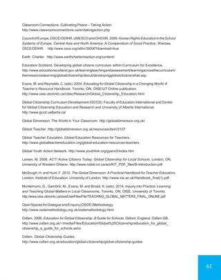 Global Citizenship Education TOPICS AND LEARNING OBJECTIVES | PDF