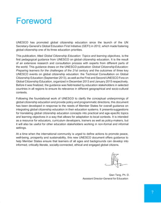 Global Citizenship Education TOPICS AND LEARNING OBJECTIVES | PDF