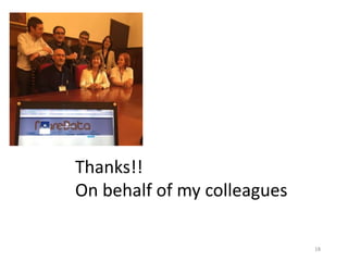 18
Thanks!!
On behalf of my colleagues
 