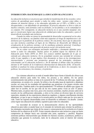 UNESCO EDUCACION INCLUSIVA. LA EDUCACIÓN INCLUSIVA: EL CAMINO HACIA EL ...