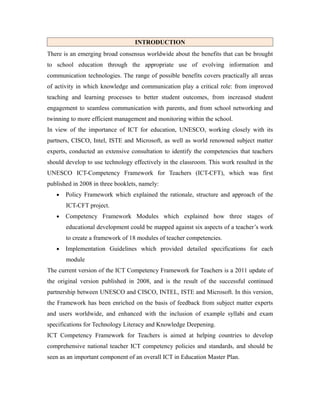 Unesco ict competency framework for teachers by pratima nayak | PDF