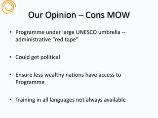 Mow Programming Language Unesco (mow) | PPTX