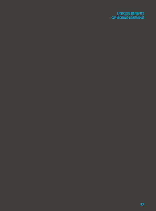 Unique Benefits
of Mobile Learning
27
 