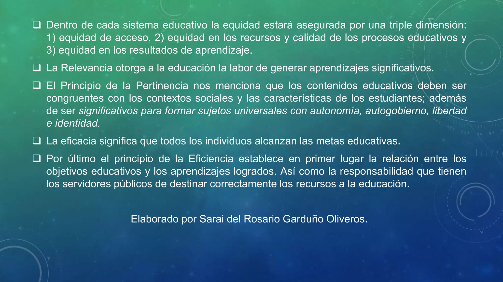 Unesco principios de la calidad educativa | PPTX