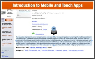 Introduction to Mobile and Touch Apps




                     TAP
 