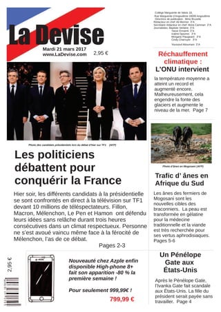 LE FRANCOPHONE ! "
#$ % & ' %
' $ $ '%$
( ) * + )* ' * , %*
!
! "
"
#$% " & '
'
()
*) '
+
,
+ '
- . ! #
$
/ 0)
' -
+
! %
&
'
'
! (
/ + +
1 (222223
%
% +
% ) *