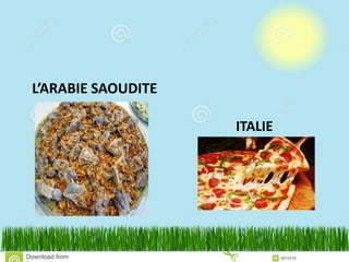 L’ARABIE SAOUDITE
ITALIE
 