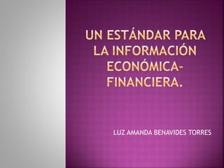 LUZ AMANDA BENAVIDES TORRES
 