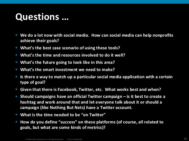 good research questions on social media