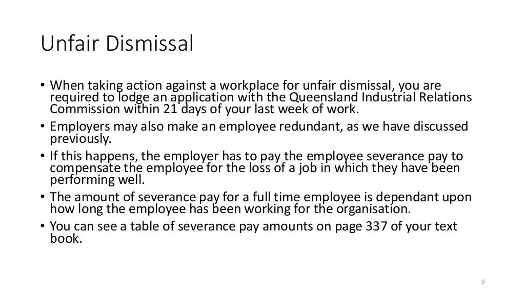 4b. Unfair Dismissal