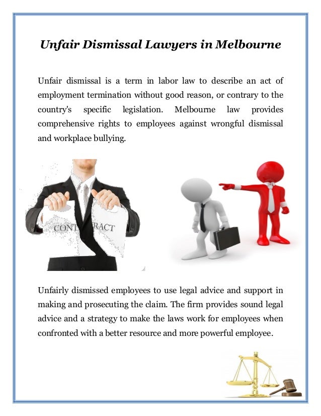 Unfair Dismissal Lawyers in Melbourne