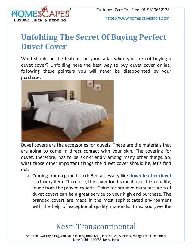 Unfolding The Secret Of Buying Perfect Duvet Cover