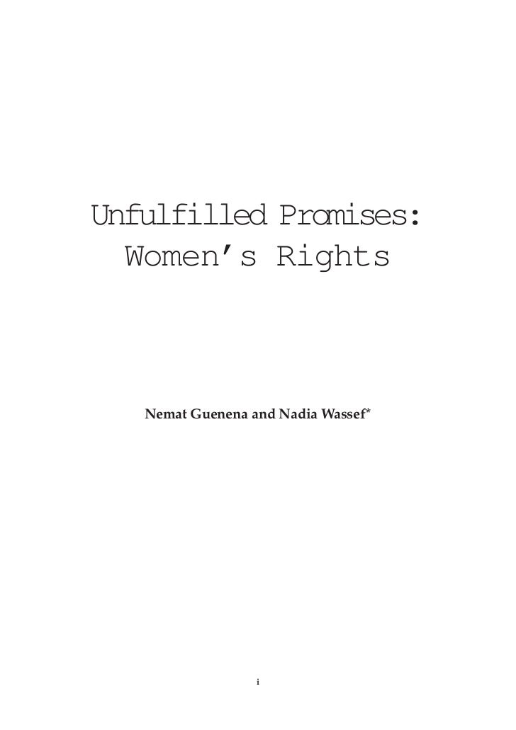 Unfulfilled promises