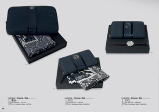 68
Parure / Set
Set UEL519 + UFL519
Incl. Packaging Black (UBN299)
UPLL5192Parure / Set
Set UFE519 + UTL519
Incl. Packaging Black (BF299)
UPLE5191 Parure / Set
Set UEL519 + UMN599
Incl. Packaging Black (UBN299)
UPLM5193
2
1
3
 