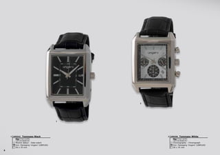 6
Tommaso White
Chronographe - Chronograph
50 x 35 mm
Incl. Packaging ‘Ungaro’ (UBM100)
NO
UMK5962Tommaso Black
Montre dateur - Date watch
50 x 35 mm
Incl. Packaging ‘Ungaro’ (UBM100)
NO
UMD5431
1
2
 