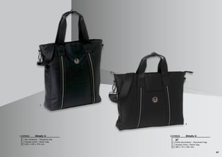 8787
Simply U
Sac shopping - Shopping bag
320 x 100 x 370 mm
Housse nylon / Nylon bag
UTS5181
1
2
Simply U
Porte-documents - Document bag
380 x 70 x 295 mm
Housse nylon / Nylon bag
UTD5182
 