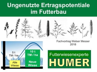 Ungenutzte Ertragspotentiale
im Futterbau
Fachvortrag Welser Messer
2018
Futterwiesenexperte
 