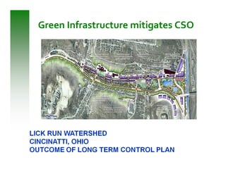 Green Infrastructure mitigates CSO
 
