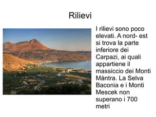 Rilievi
I rilievi sono poco
elevati. A nord- est
si trova la parte
inferiore dei
Carpazi, ai quali
appartiene il
massiccio dei Monti
Màntra. La Selva
Baconia e i Monti
Mescek non
superano i 700
metri
 