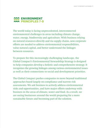 UN Global Compact Guide to Corporate Responsibility | PDF