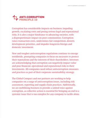UN Global Compact Guide to Corporate Responsibility | PDF