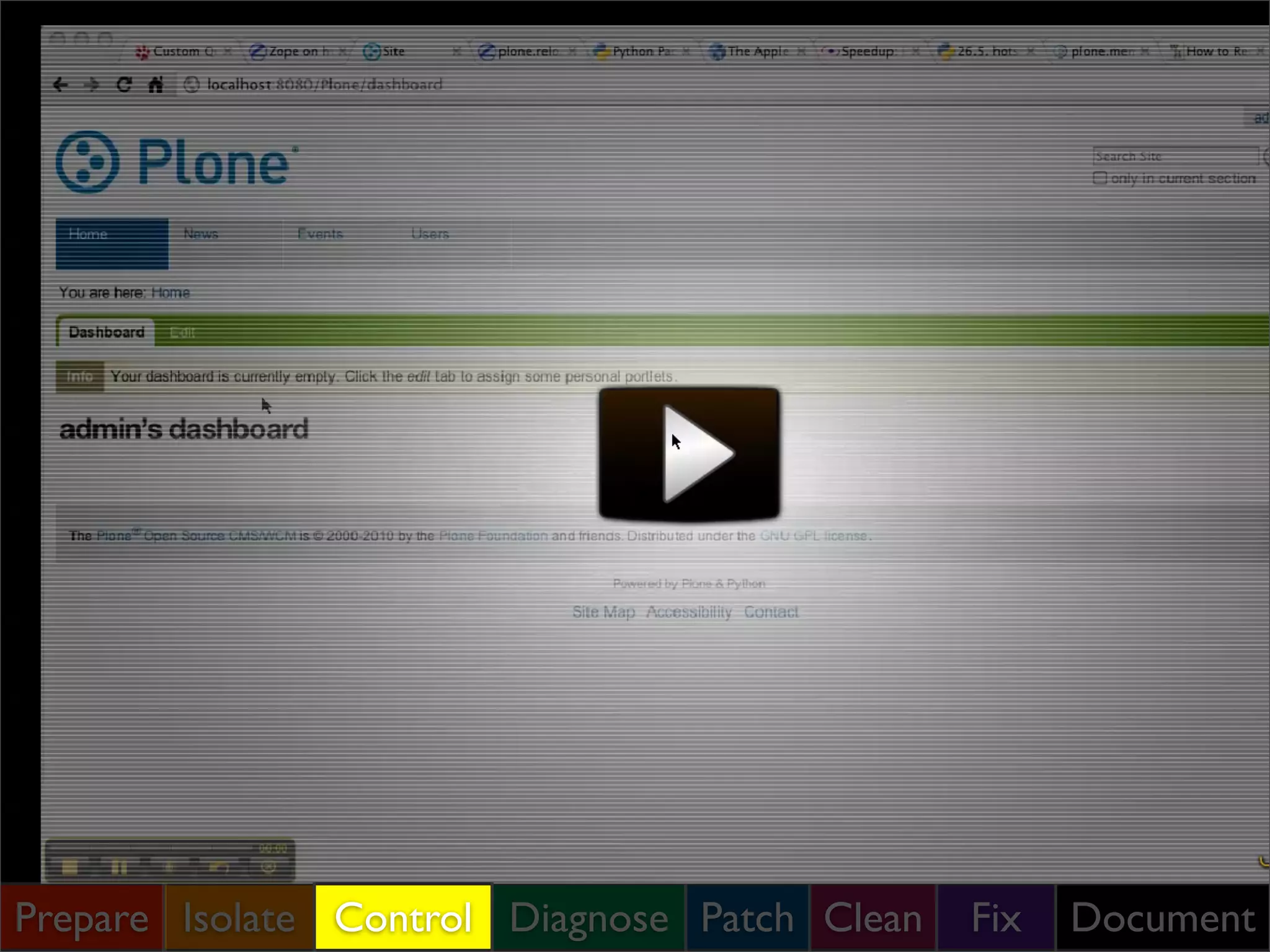 Prepare Control Diagnose Patch Clean Fix DocumentIsolate
 