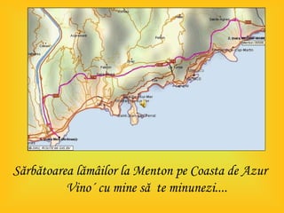 Sărbătoarea lămâilor la  Menton  pe Coasta   de Azur Vino ´  cu mine să  te minunezi.... 