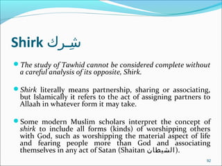 Shirk Def Ungs2030 : THE ISLAMIC WORLDVIEW | PPT