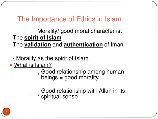 Ethical teachings of islam in relation