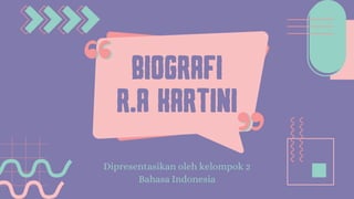 BIOGRAFI
R.A KARTINI
Dipresentasikan oleh kelompok 2
Bahasa Indonesia
 