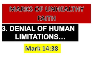 Unhealthy faith by Pastor Ed Lapiz