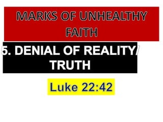 Unhealthy faith by Pastor Ed Lapiz