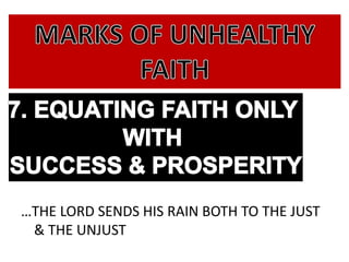 …THE LORD SENDS HIS RAIN BOTH TO THE JUST
& THE UNJUST
 