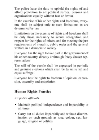 Un human rights standards and practicce for the police | PDF