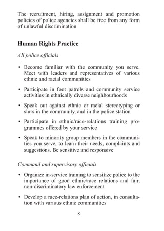Un human rights standards and practicce for the police | PDF