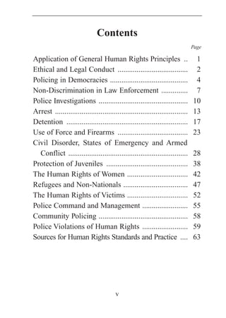 Un human rights standards and practicce for the police | PDF