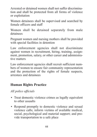 Un human rights standards and practicce for the police | PDF