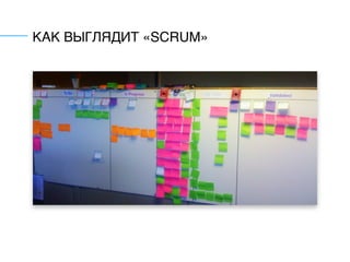 КАК ВЫГЛЯДИТ «SCRUM»
 