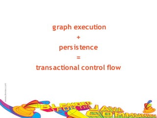 g raph execution
              +
        pers is tence
              =
trans actional control flow
 