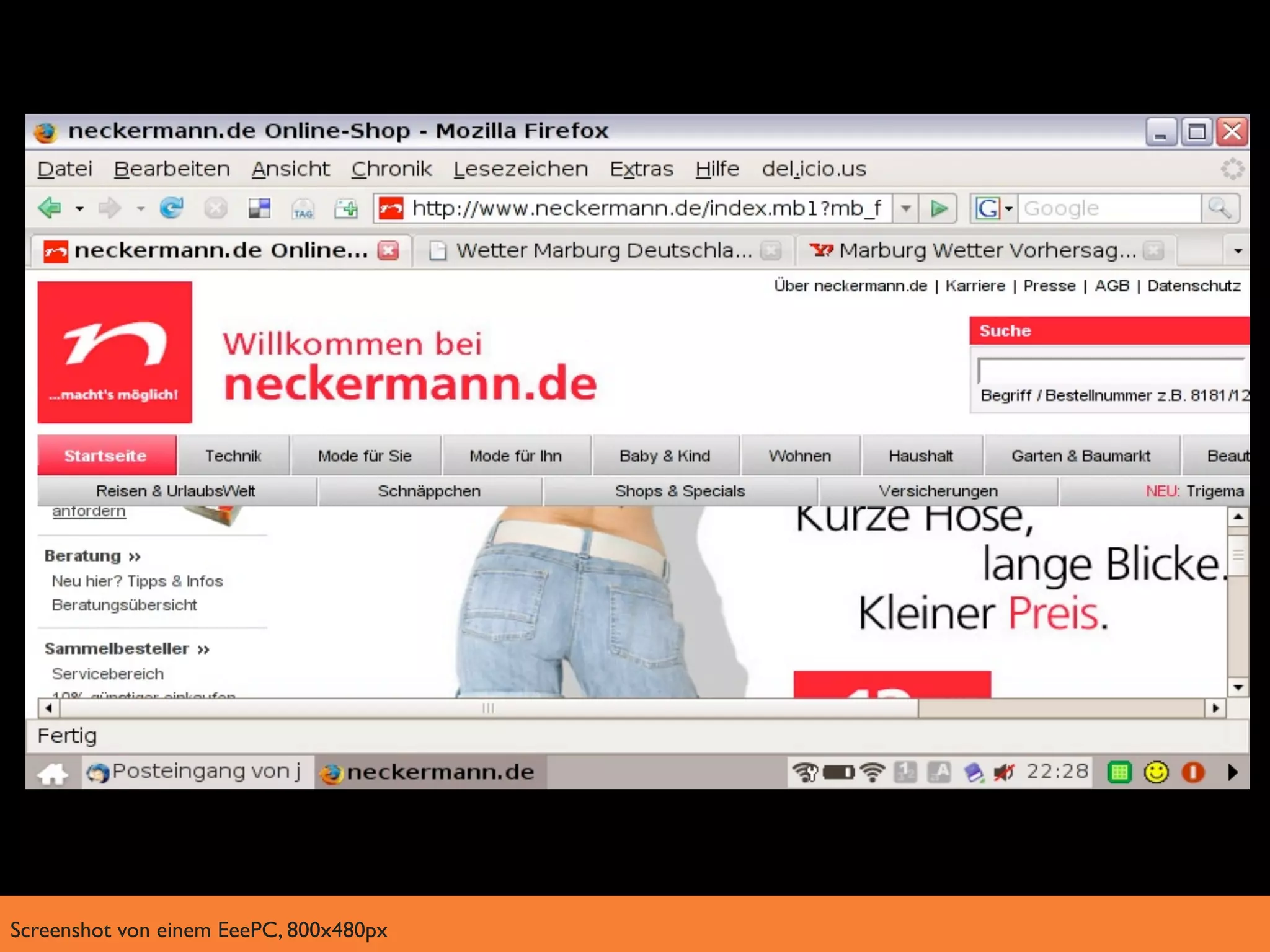 Screenshot von einem EeePC, 800x480px
 