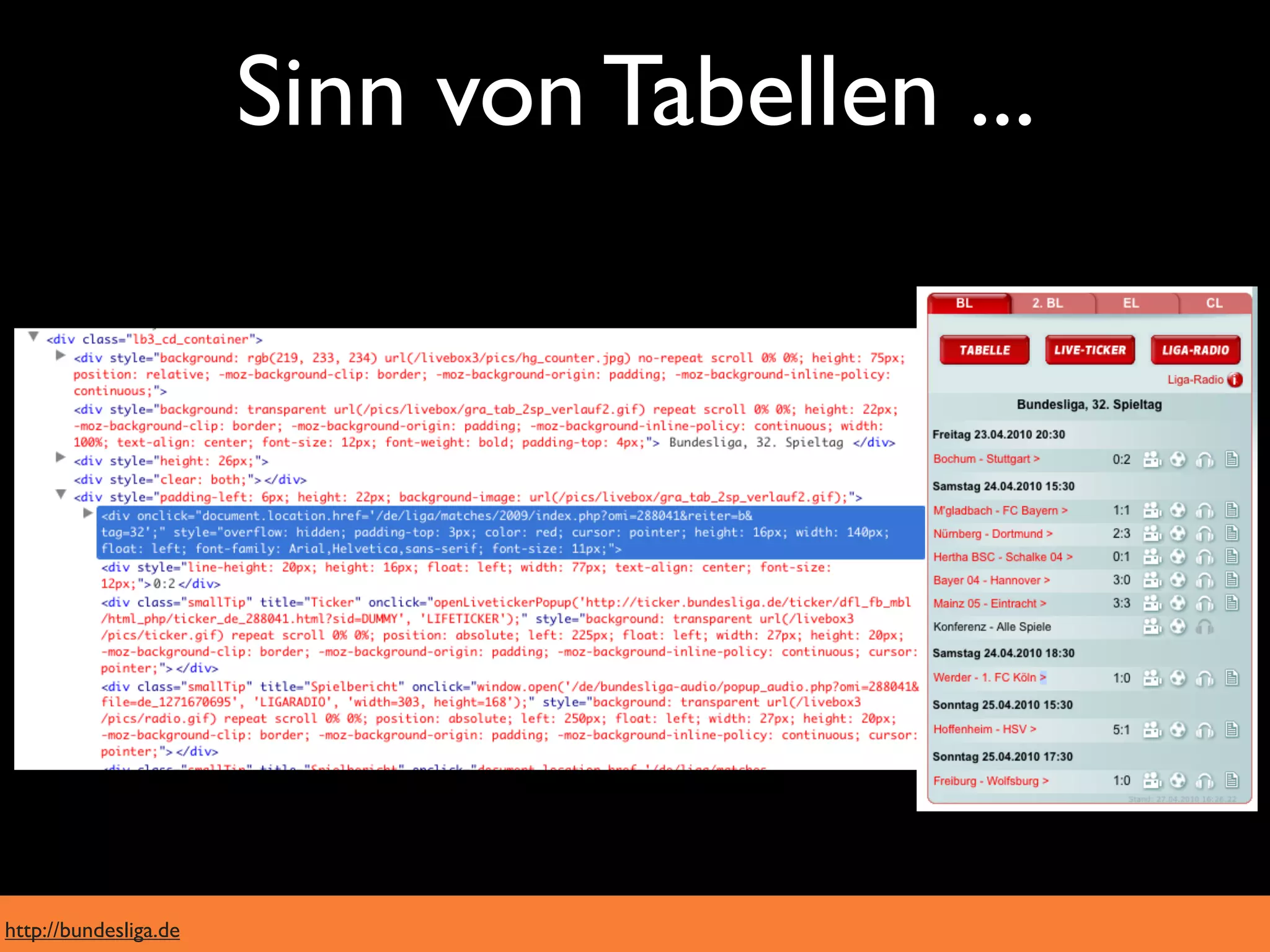 Sinn von Tabellen ...




http://bundesliga.de
 