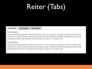 Reiter (Tabs)
 