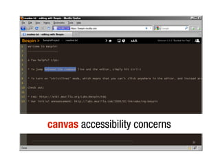 canvas accessibility concerns
 
