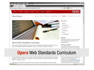 Opera Web Standards Curriculum
 