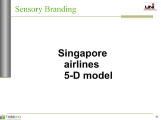 Sensory Branding Singapore airlines  5-D model 