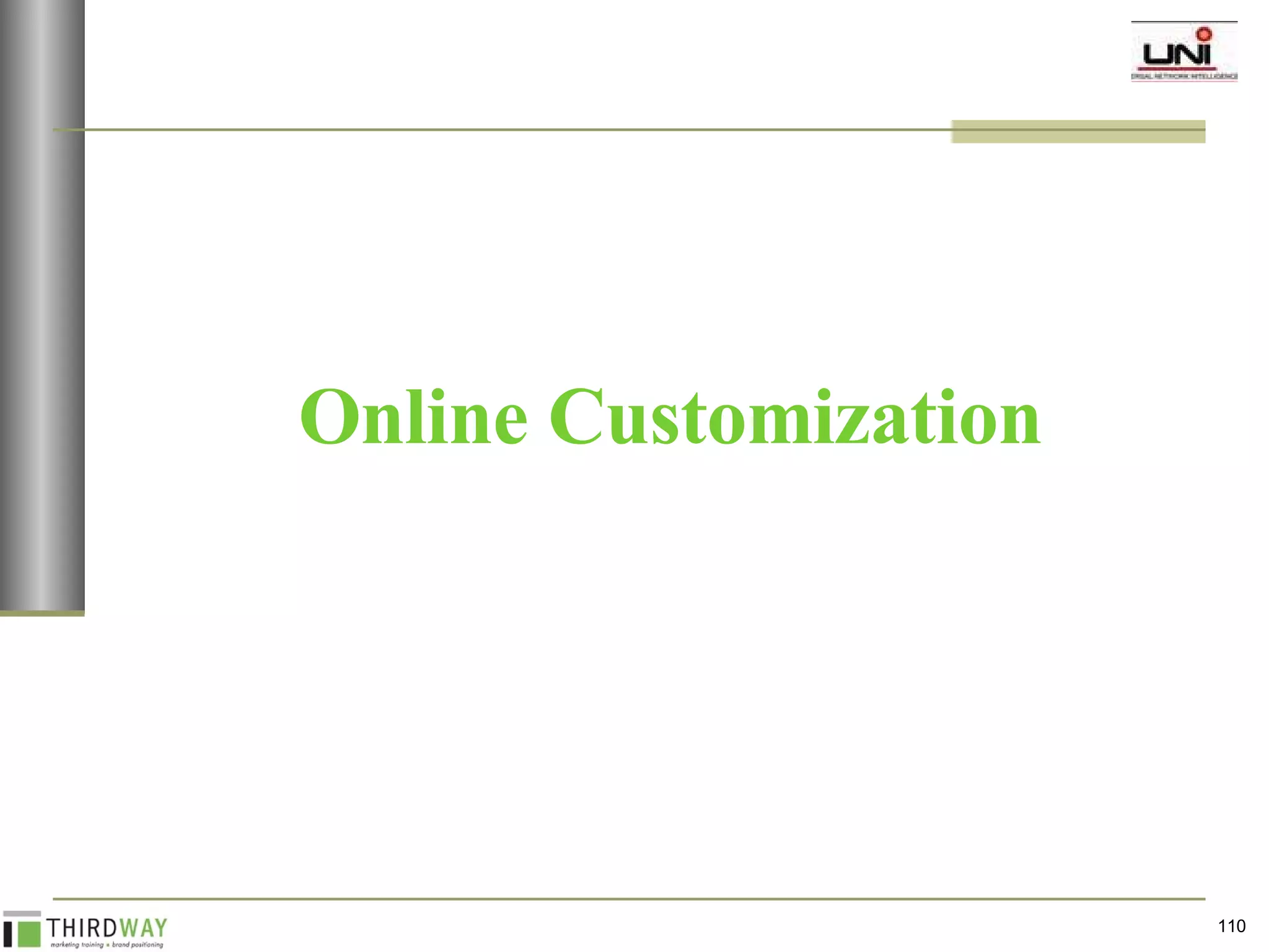 Online Customization 